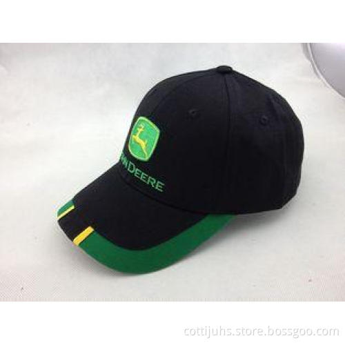 Cool youth 6 Panel baseball cap 100% Cotton twill with Buck